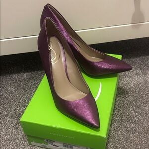 Sam Edelman Hazel Heels in Orchid Metallic 7M Hardly Worn